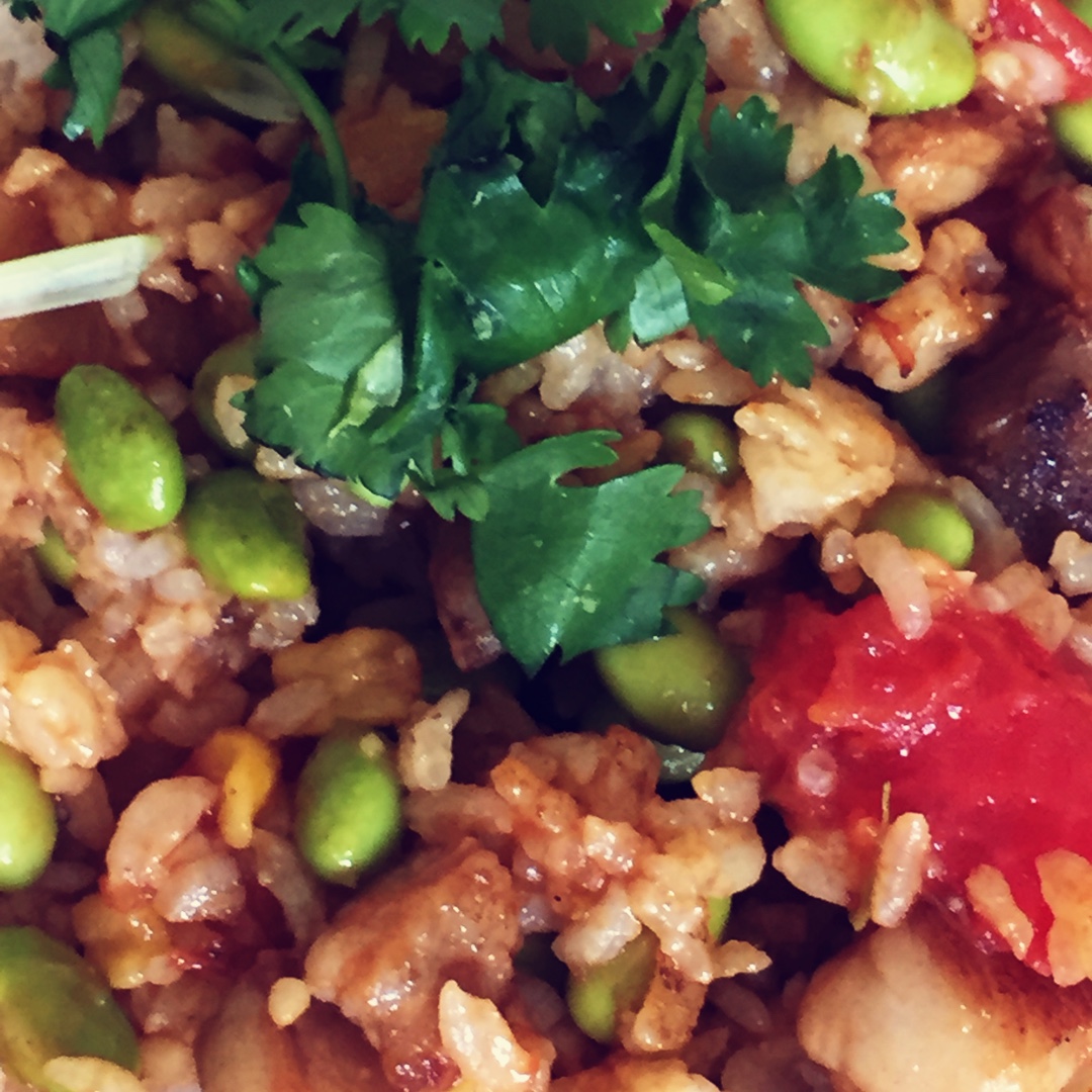 毛豆肉末炒饭