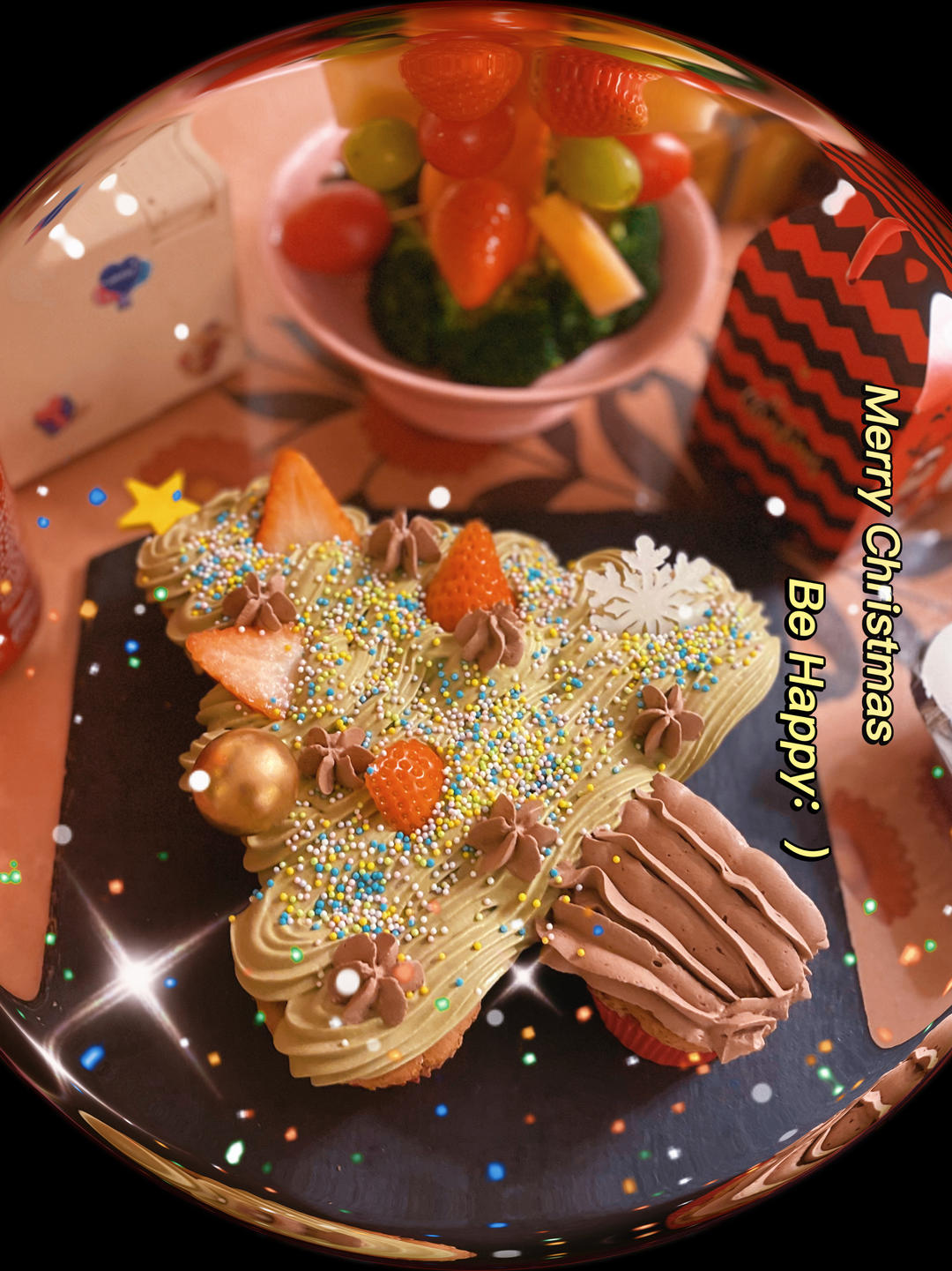 圣诞甜品🎄氛围感十足的圣诞树纸杯蛋糕🧁