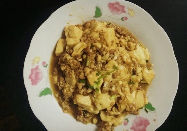 蒜香肉末烧豆腐