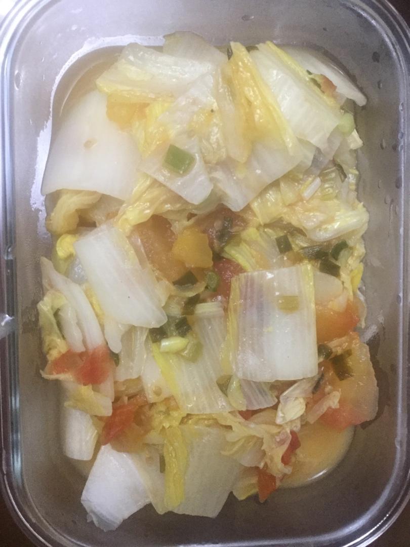 番茄炝炒圆白菜