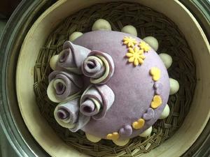 紫薯玫瑰花蛋糕的做法 步骤23