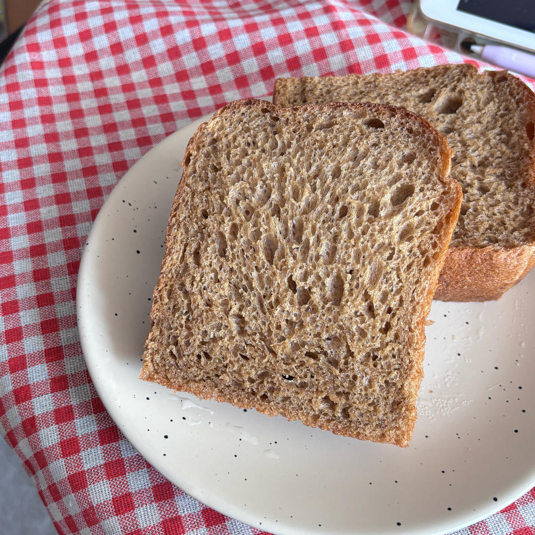 新手友好-直接法清新茉莉酵液蜜桃吐司