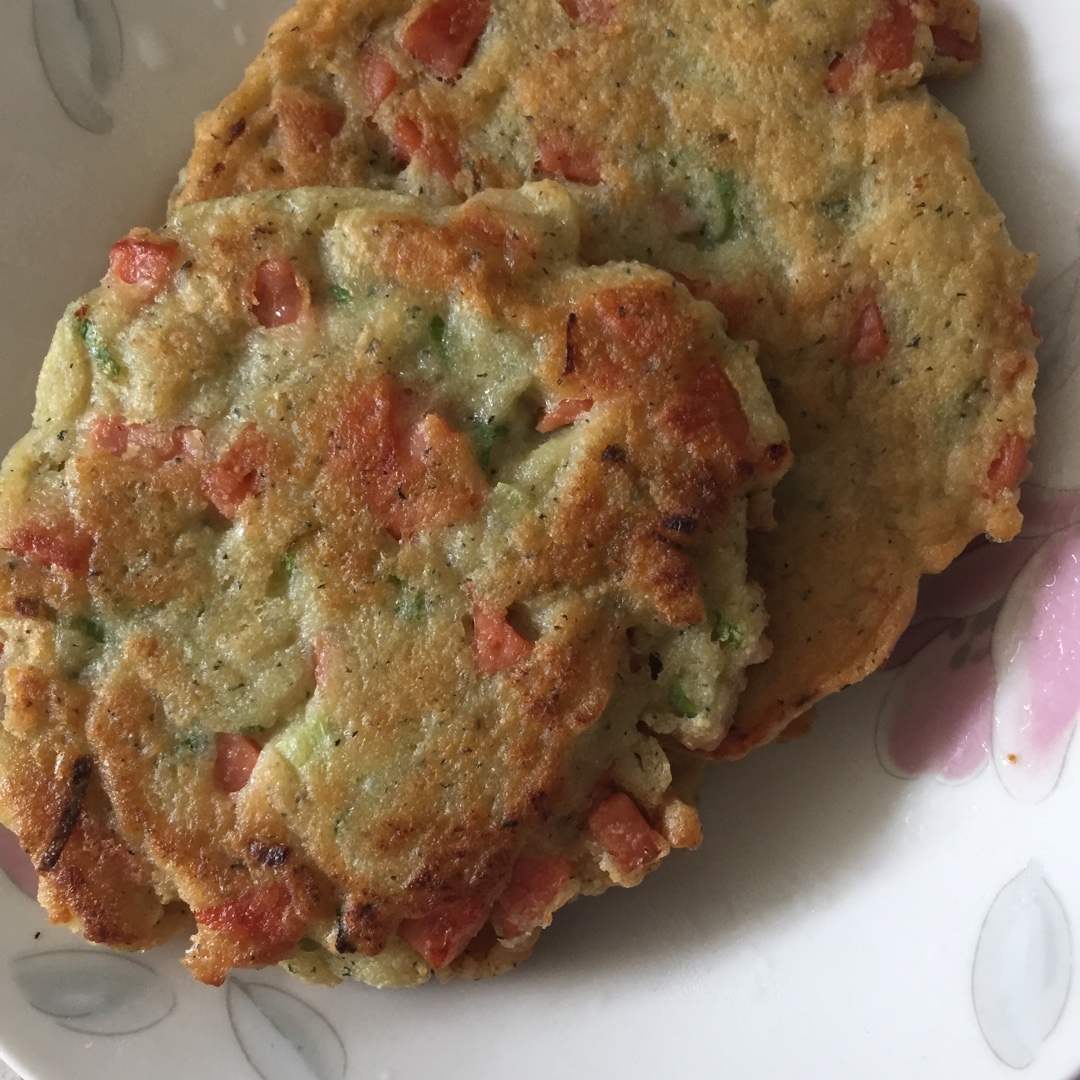 黑豆浆+葱花豆渣饼