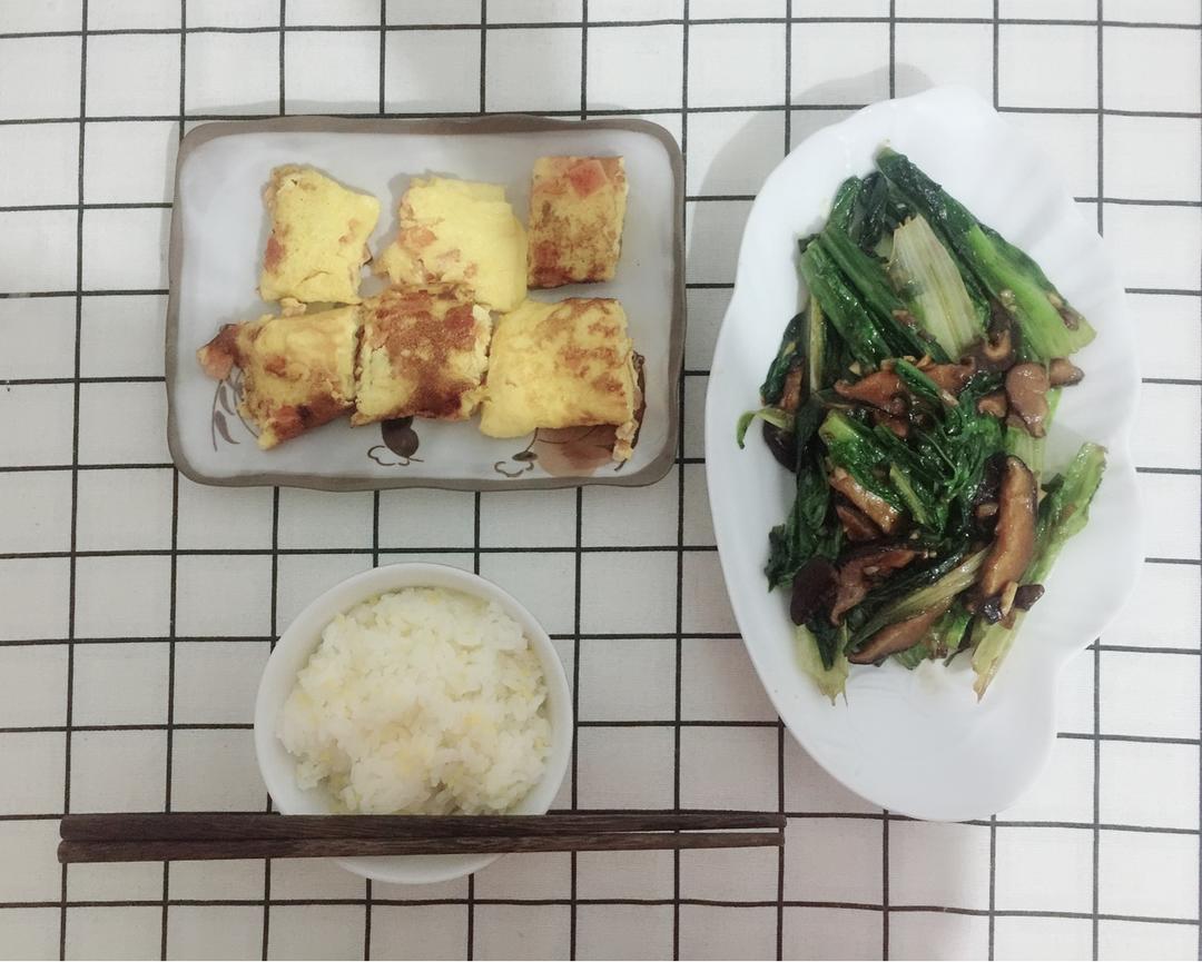 蚝油香菇油麦菜