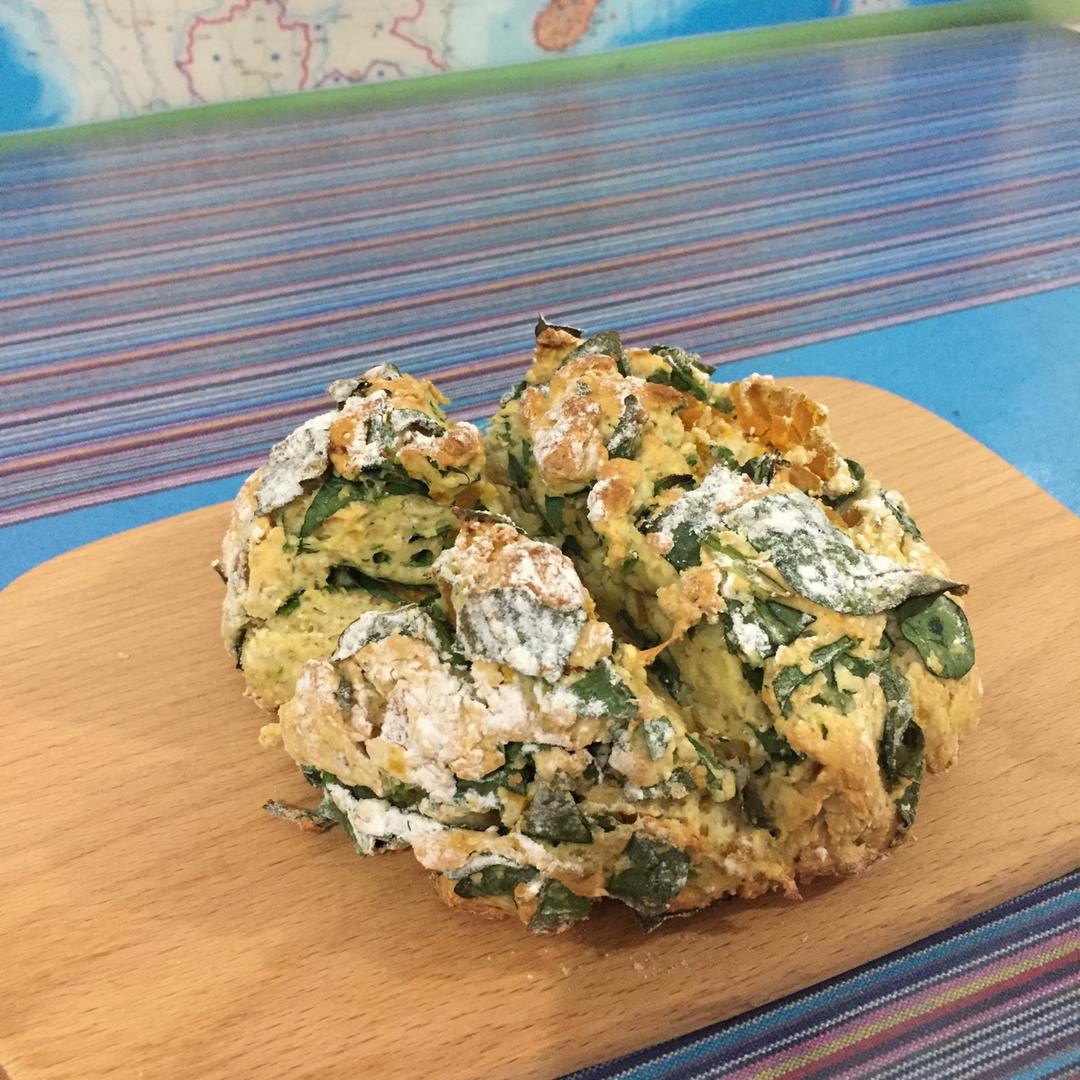 菠菜南瓜奶酪丹波面包丨健康·烘焙