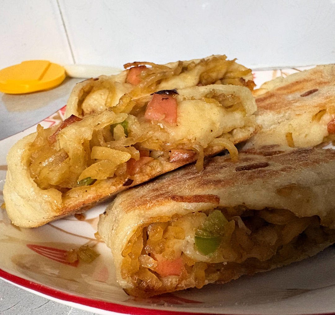 青椒火腿土豆饼