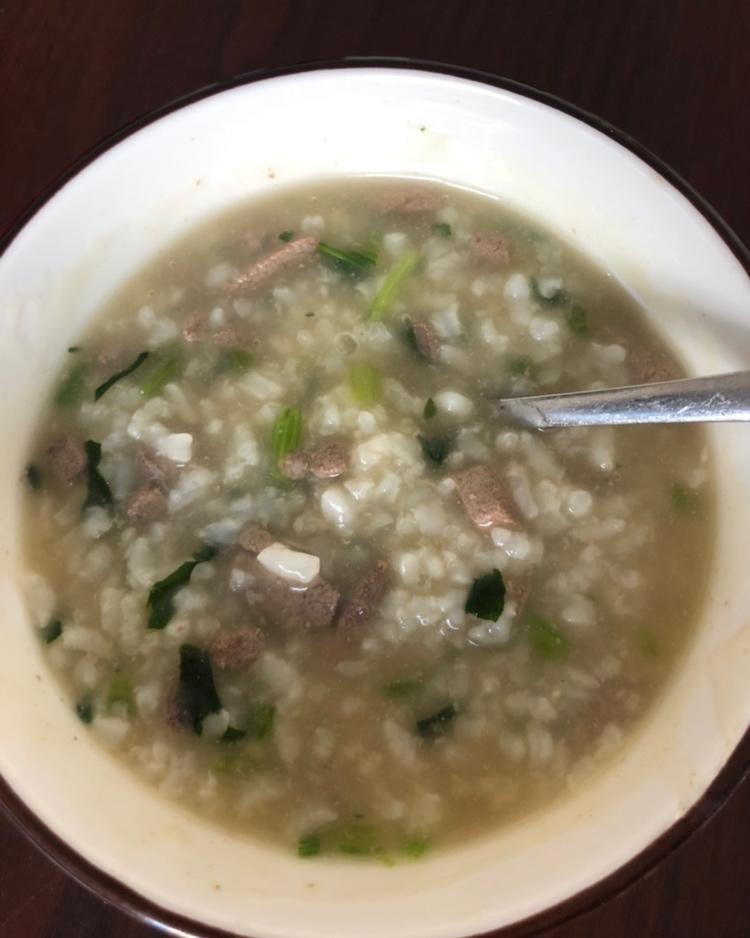 菠菜猪肝粥  宝宝辅食食谱