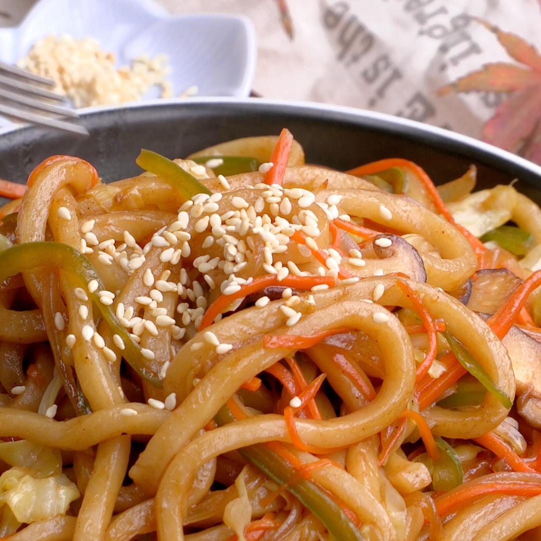 日式风味炒乌冬的做法