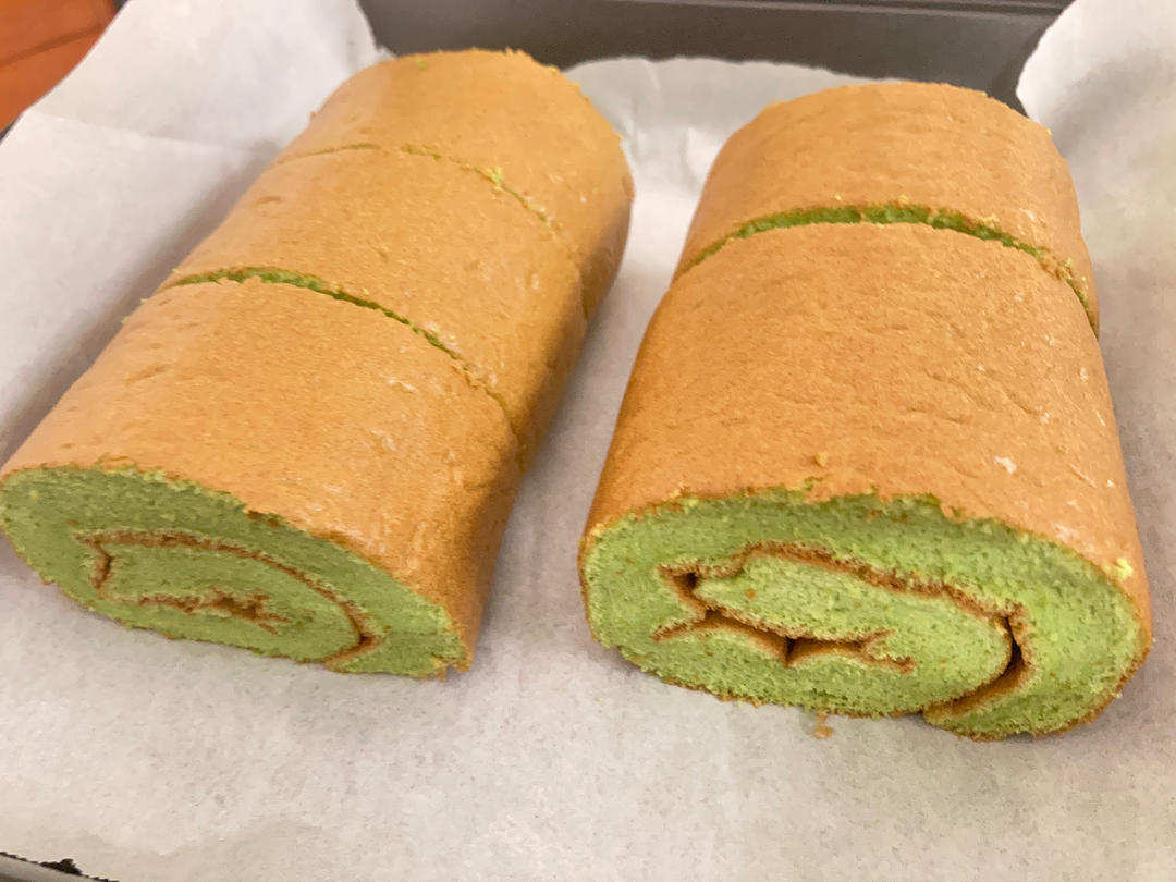 超清新｜斑斓椰香奶冻蛋糕卷｜卷不裂