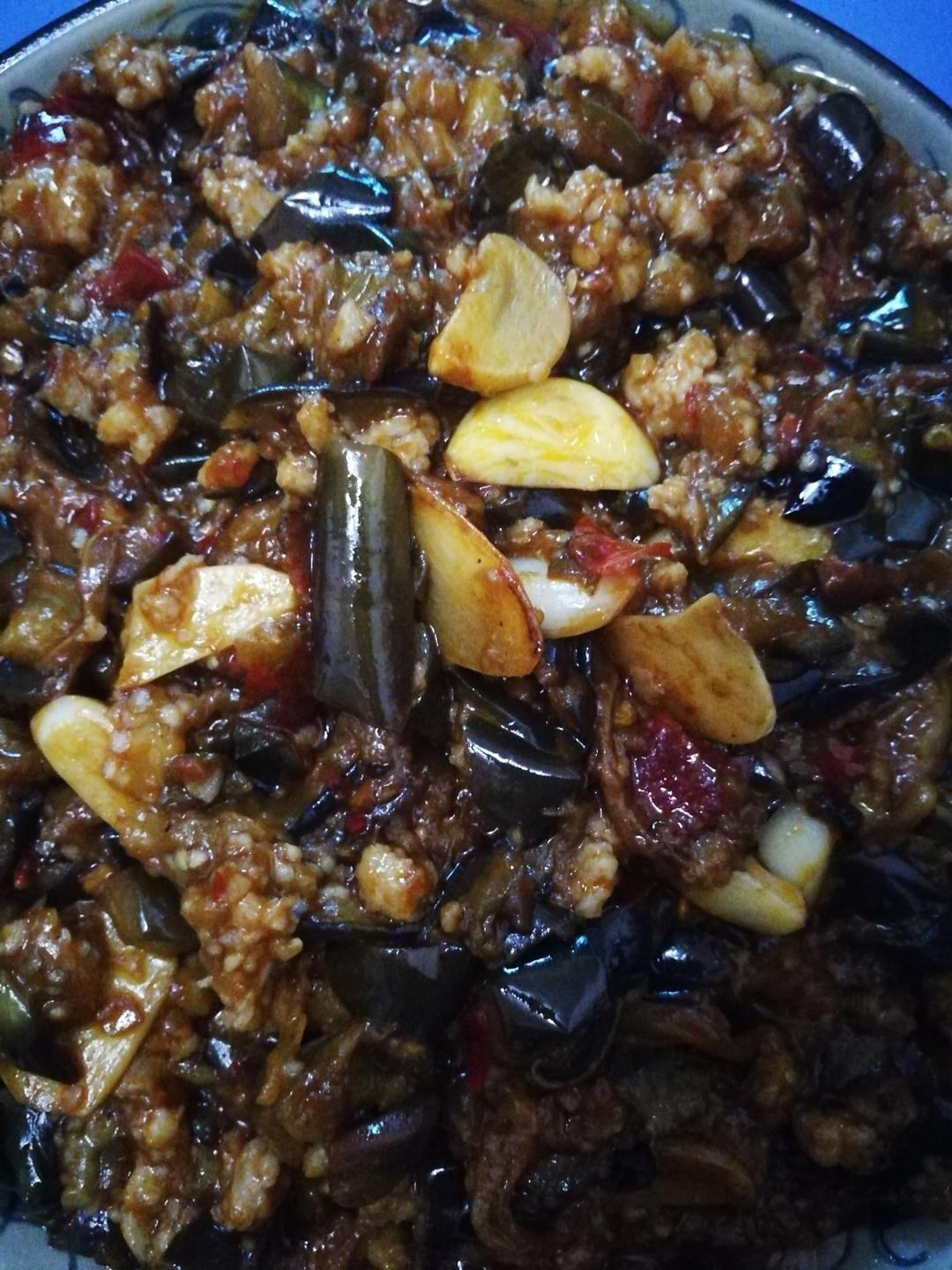 红烧肉沫茄子