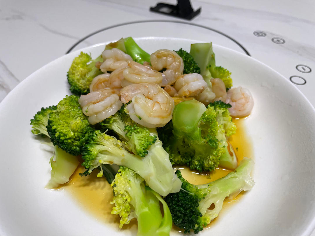蚝汁虾仁西兰花，好看更营养