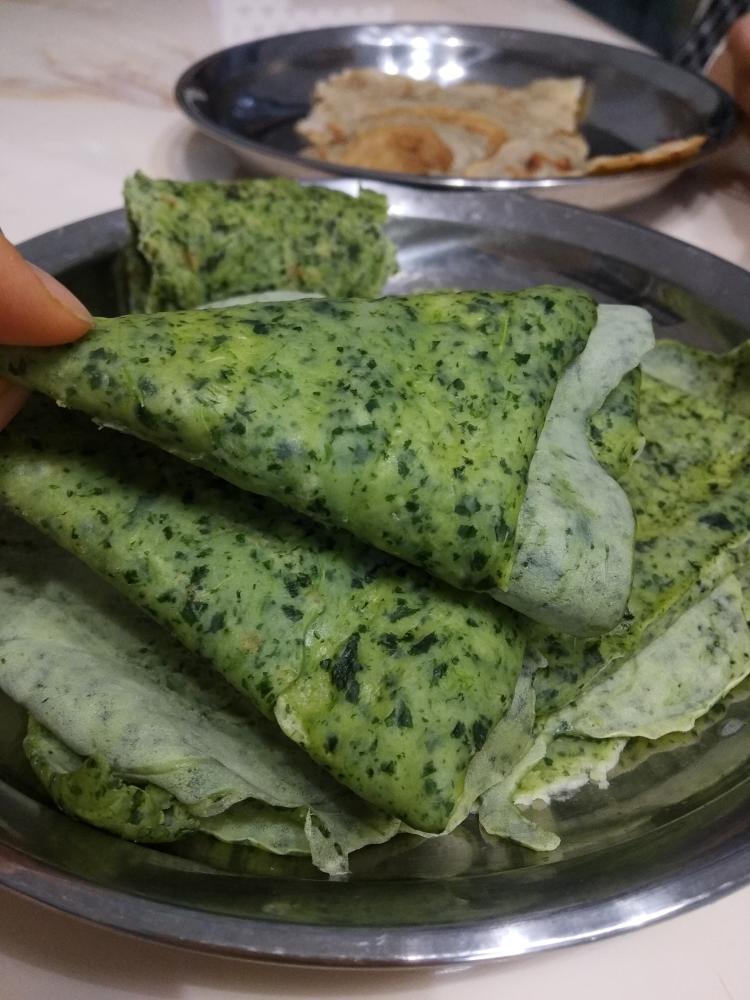 菠菜煎饼 蔬菜饼 卷饼