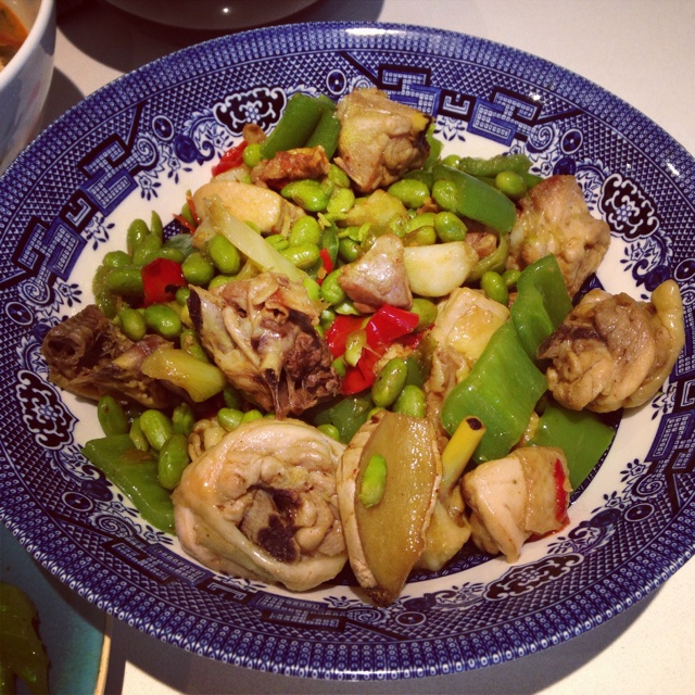 毛豆烧鸡