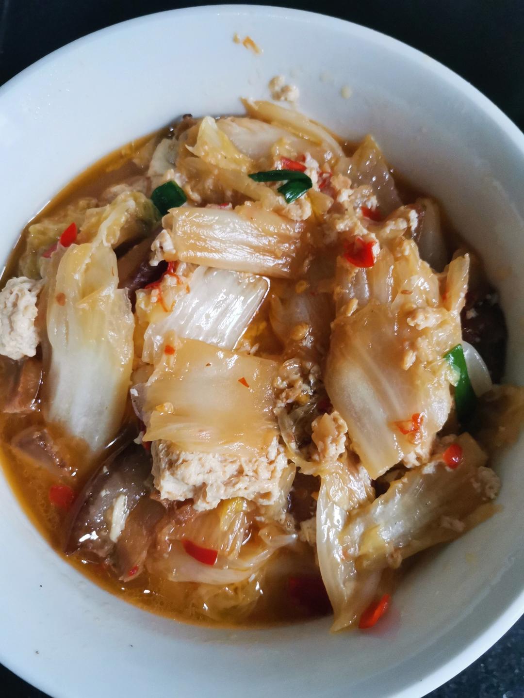 东北大白菜炖豆腐