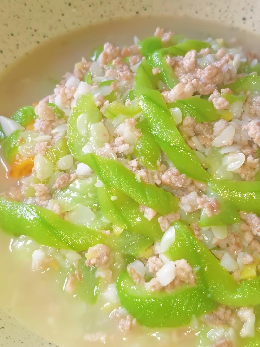 334大卡‖巨美味的米汤丝瓜