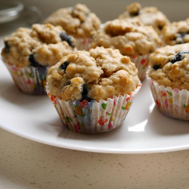 蓝莓燕麦马芬Blueberries Oat Muffin的做法