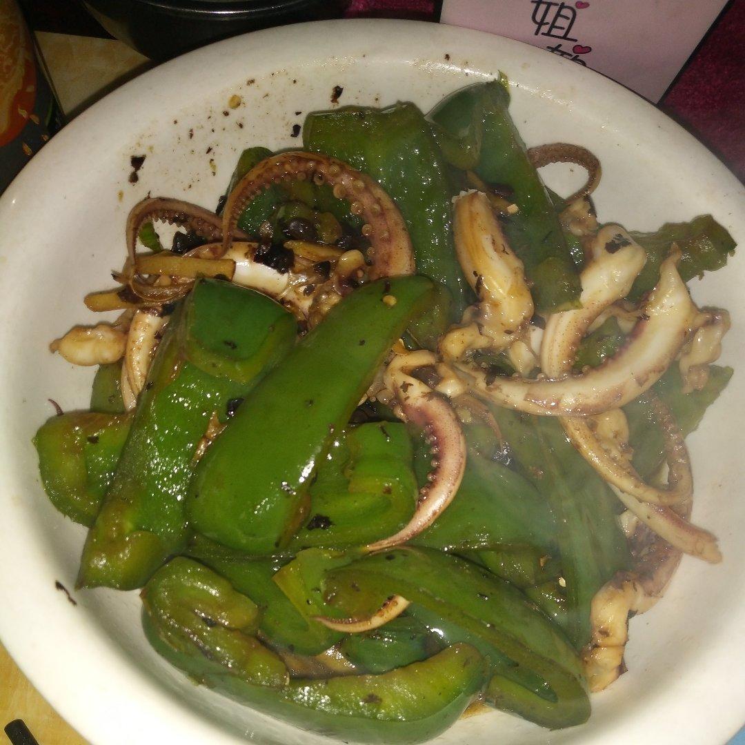 青椒炒鱿鱼