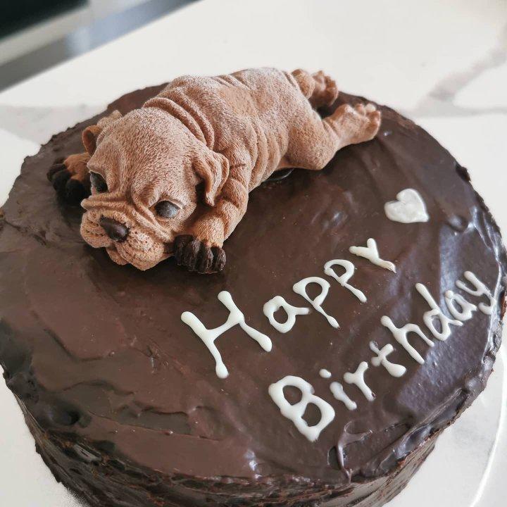 沙皮狗，脏脏小奶狗，巧克力慕斯狗，仿真卡通动物慕斯