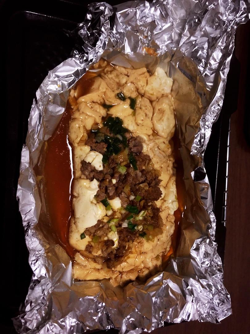 烧烤摊的招牌———锡纸烤豆腐