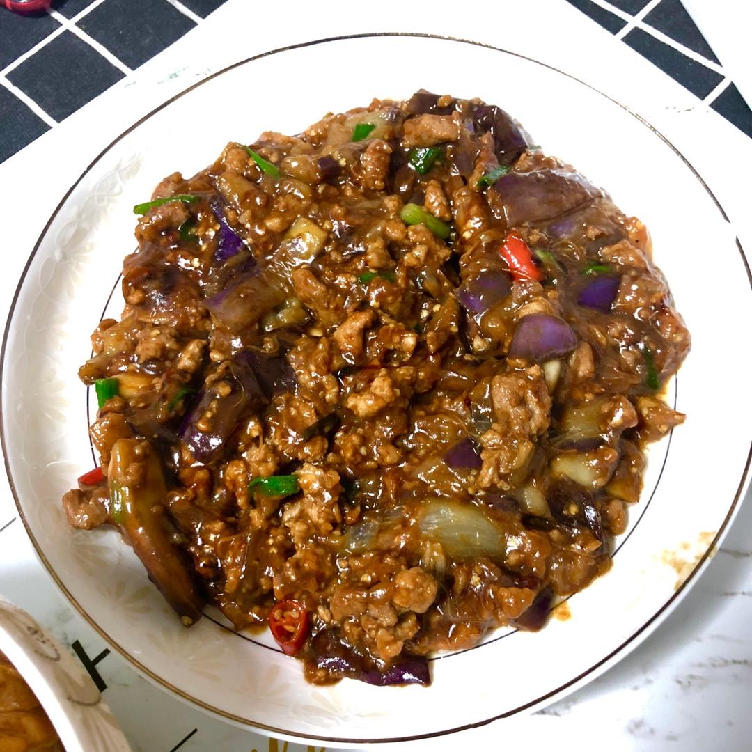 红烧肉沫茄子