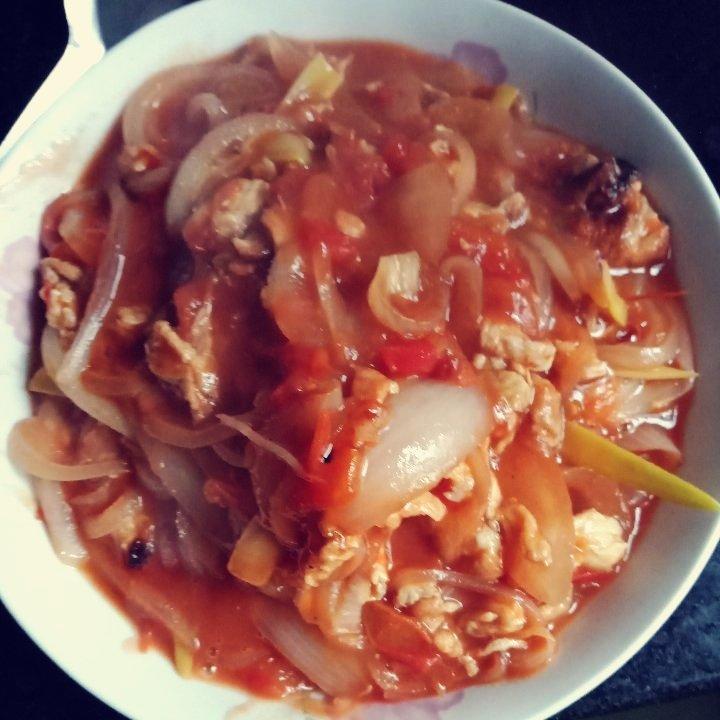 番茄洋葱炒鸡蛋