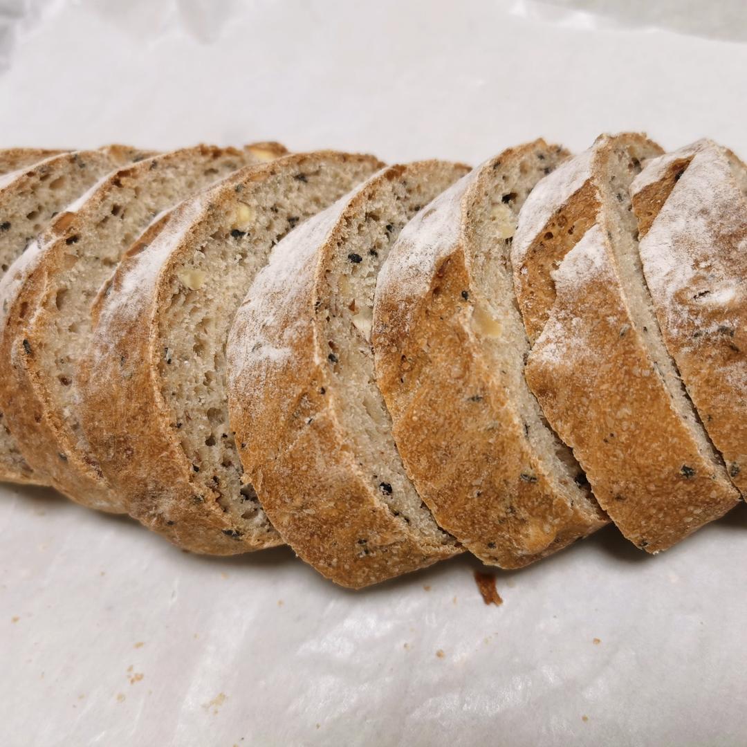 全麦核桃面包---无糖无油