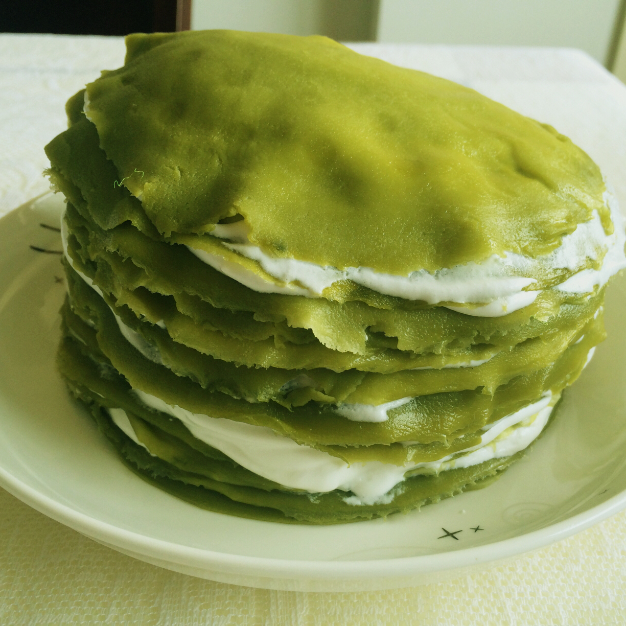 美味的煎蛋糕—抹茶千层蛋糕