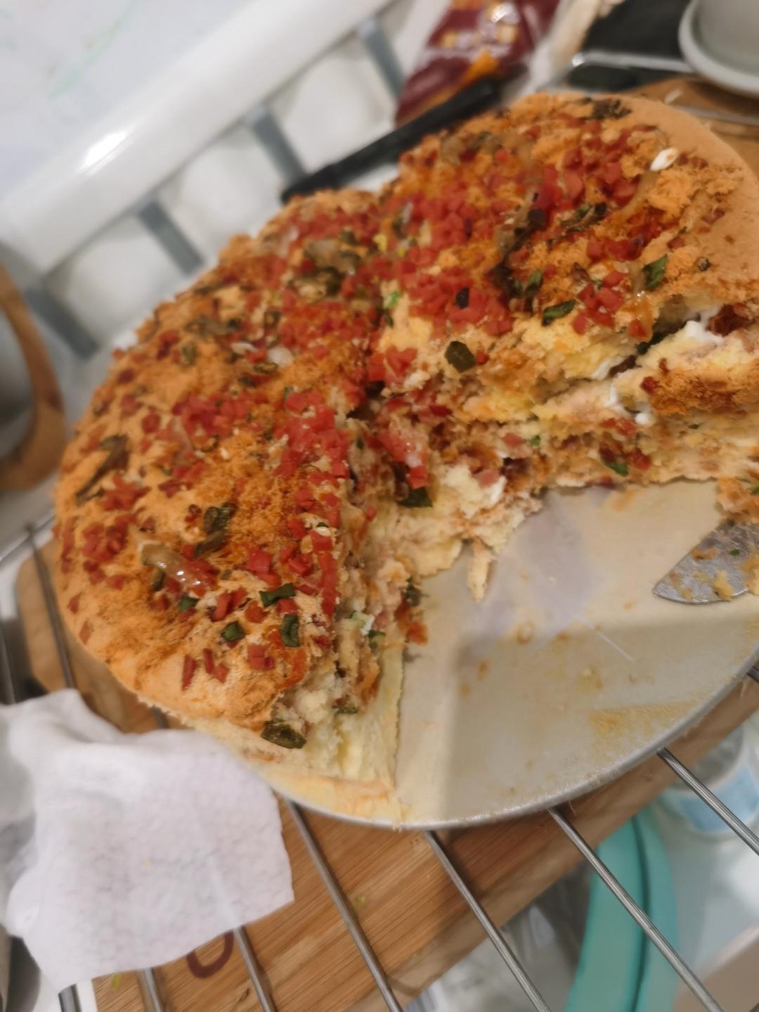 葱香肉松戚风