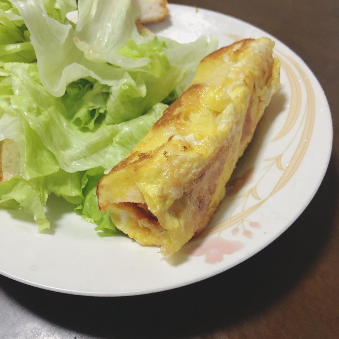 早餐吃什么—火腿吐司卷