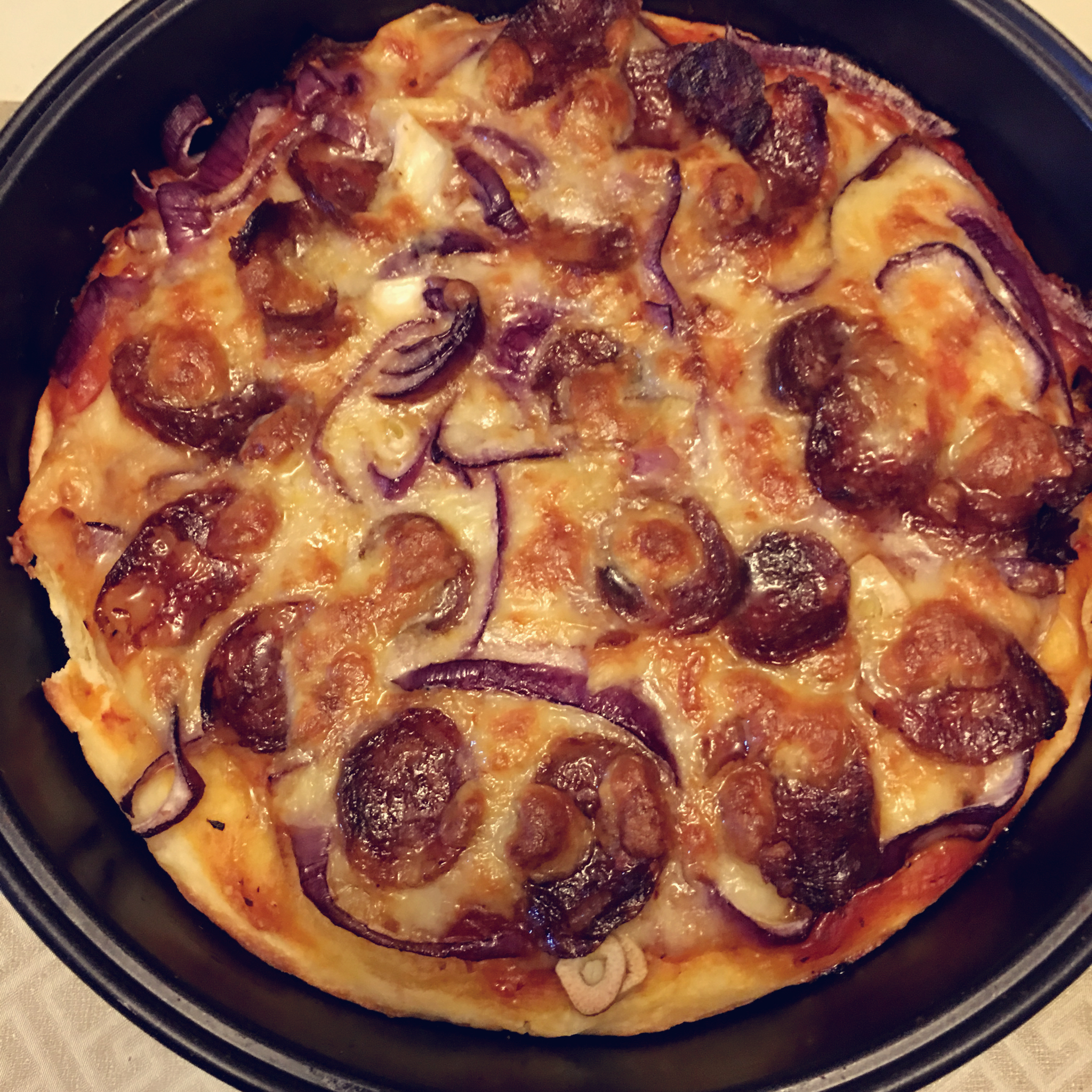 萨拉米薄底披萨 Salami Pizza