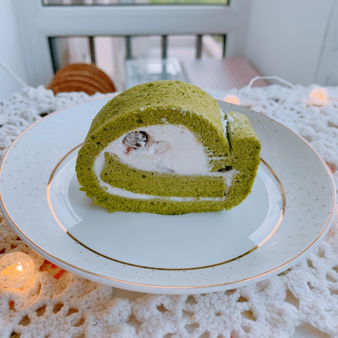 抹茶蜜豆蛋糕卷