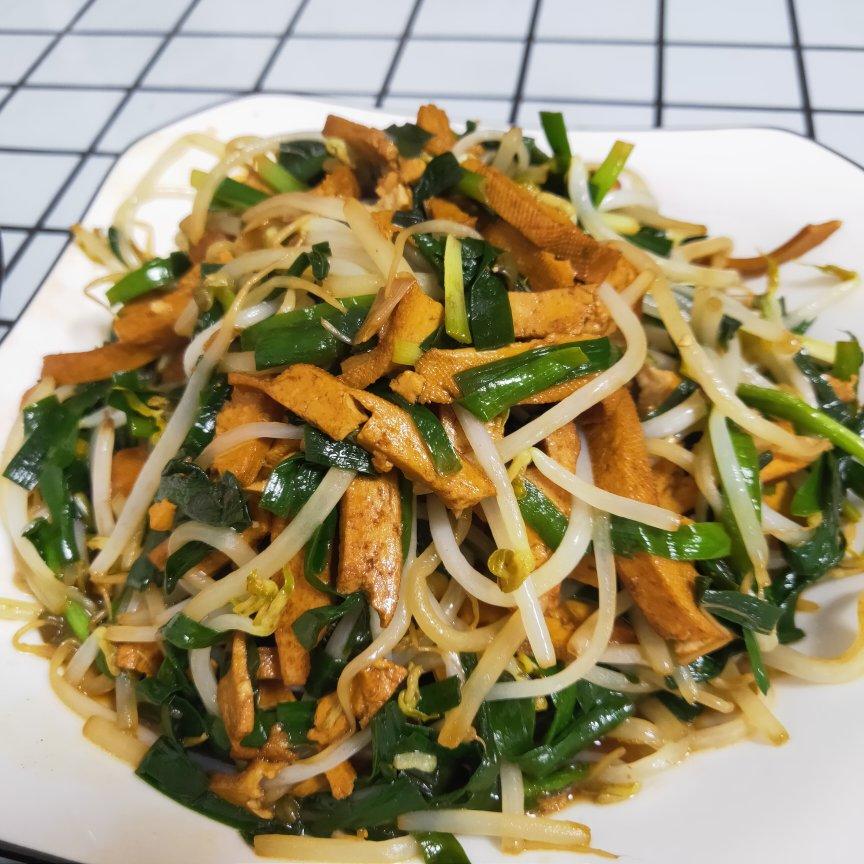 豆芽韭菜炒豆干