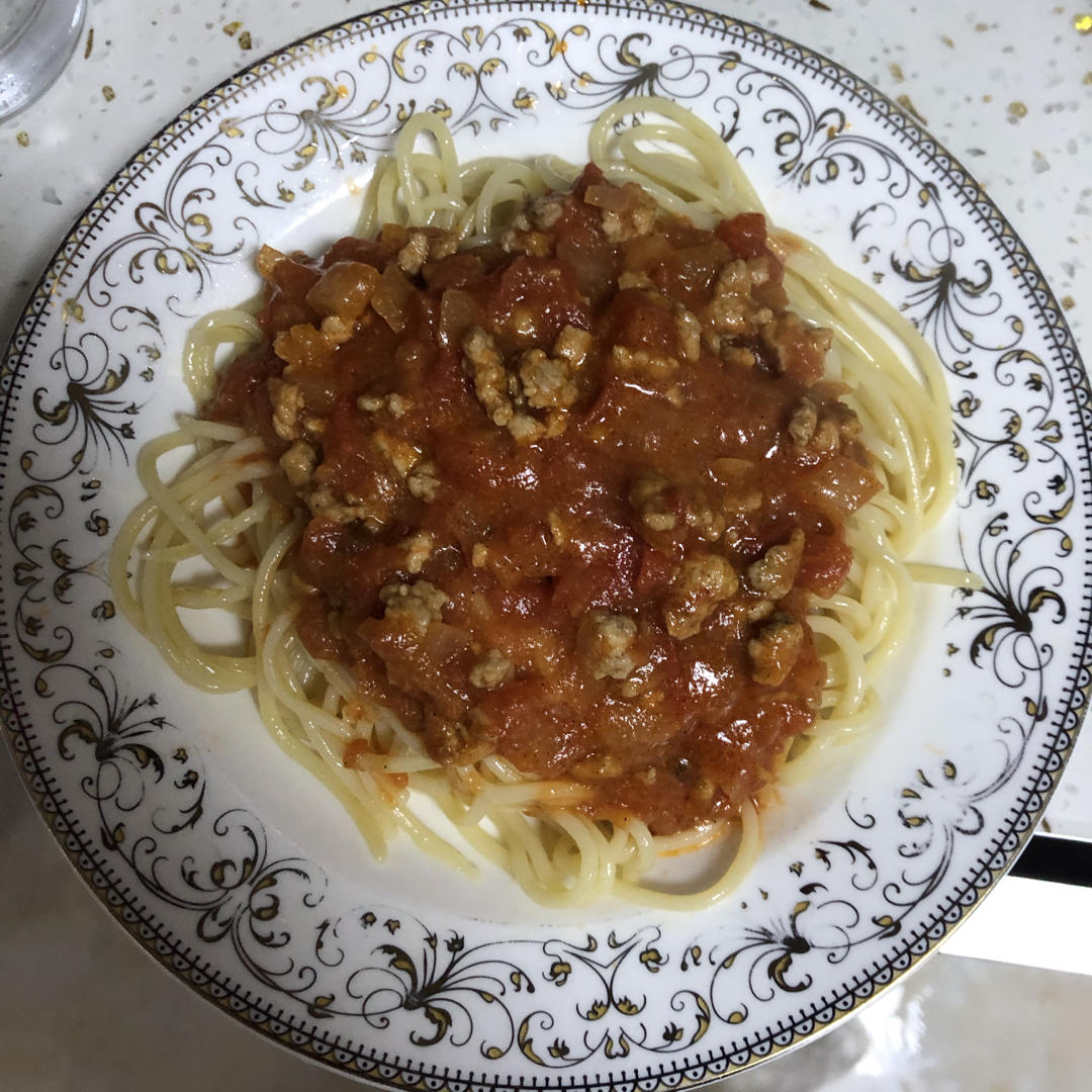 （完胜必胜客的）番茄肉酱意大利面～