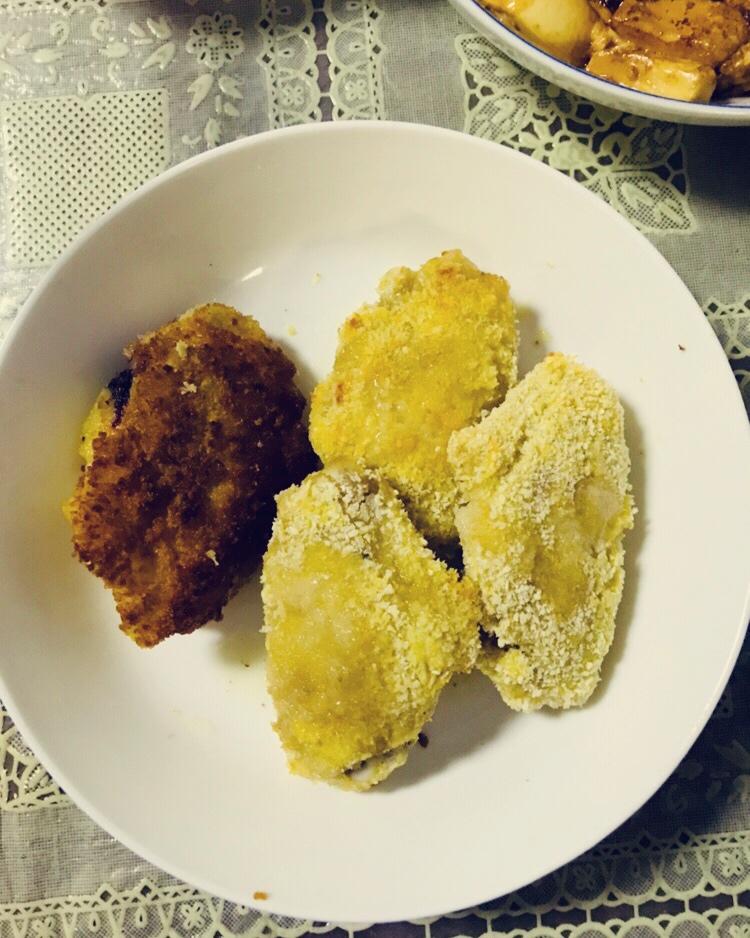 面包糠烤鸡翅