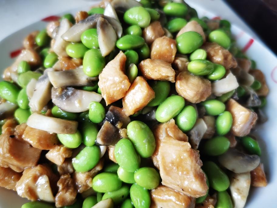「快手菜」毛豆口蘑鸡丁