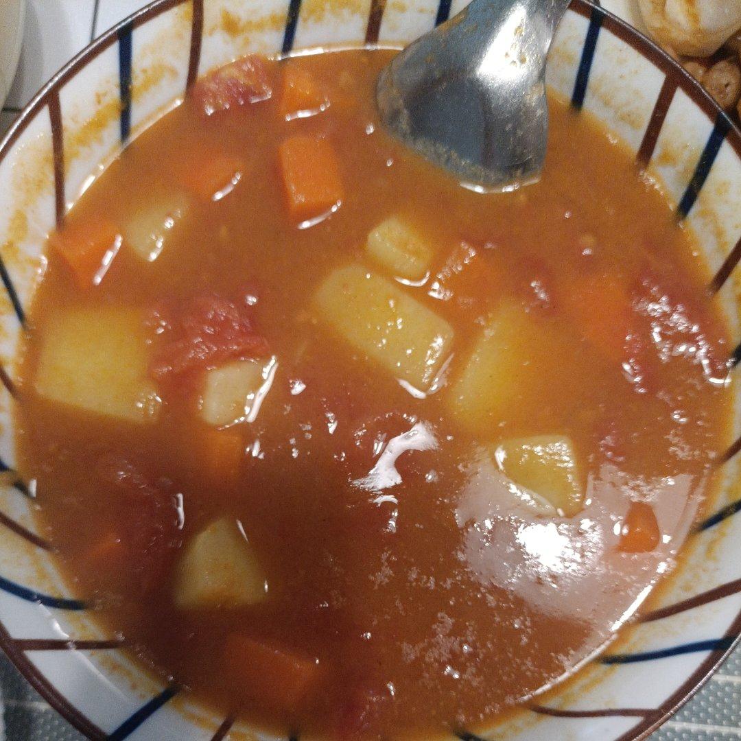 开胃番茄煮（咖喱、土豆、胡萝卜）