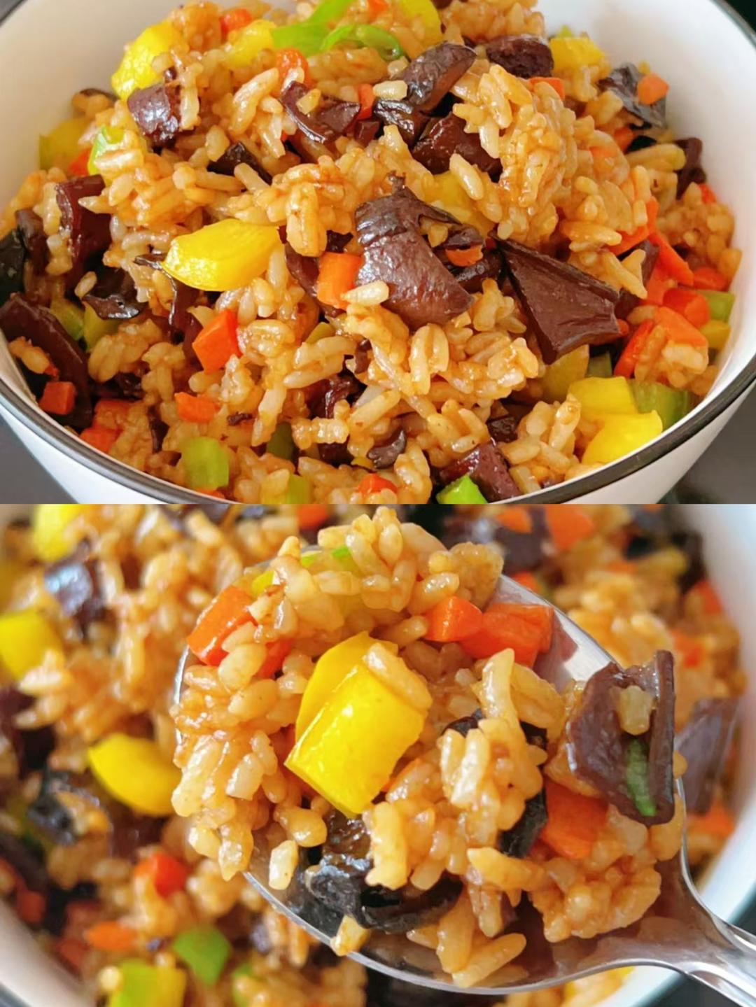 黑牛肝菌炒饭