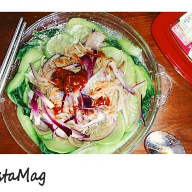 油菜素面的做法