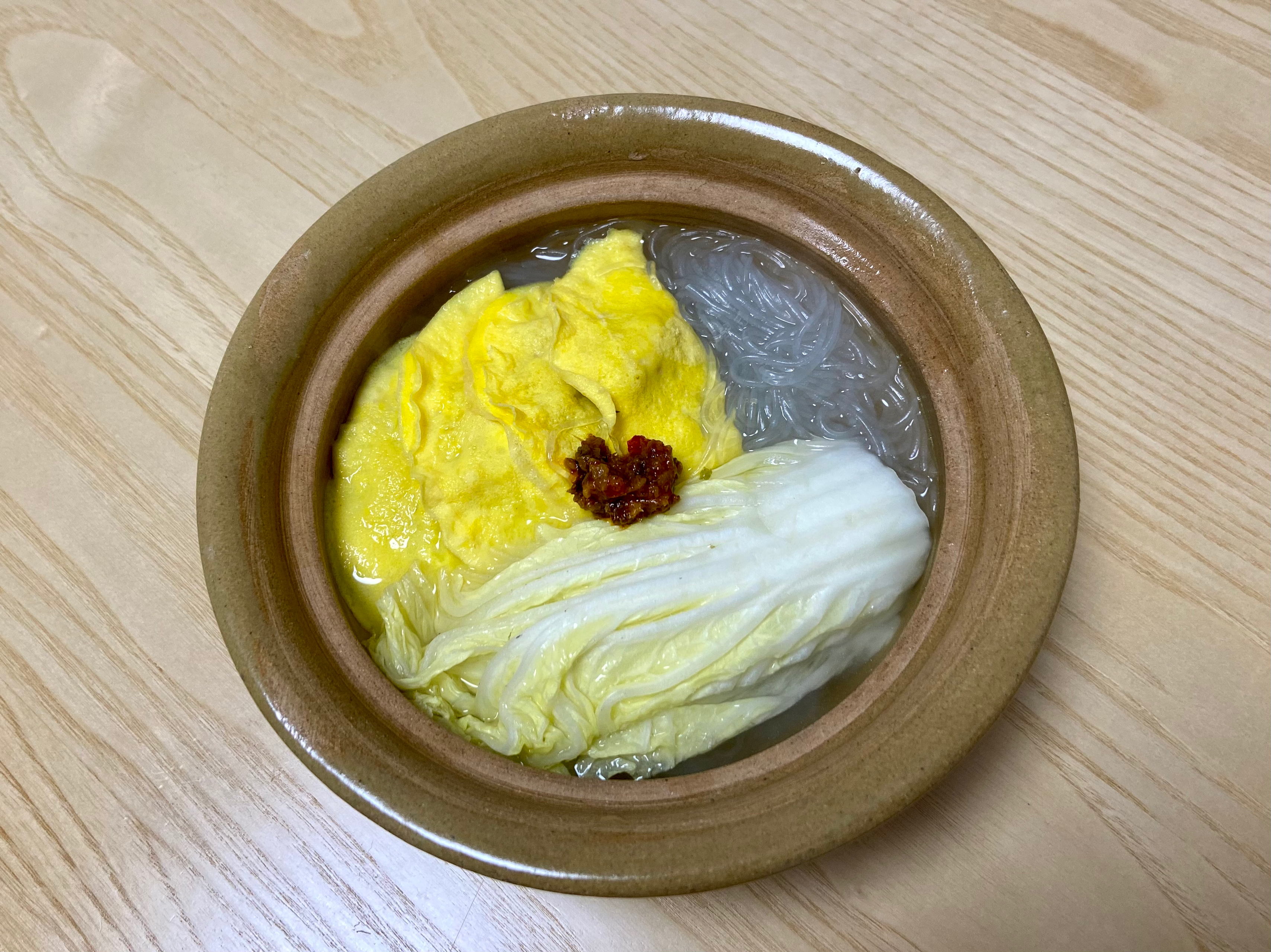本帮菜-黄芽菜蛋饺粉丝汤的做法