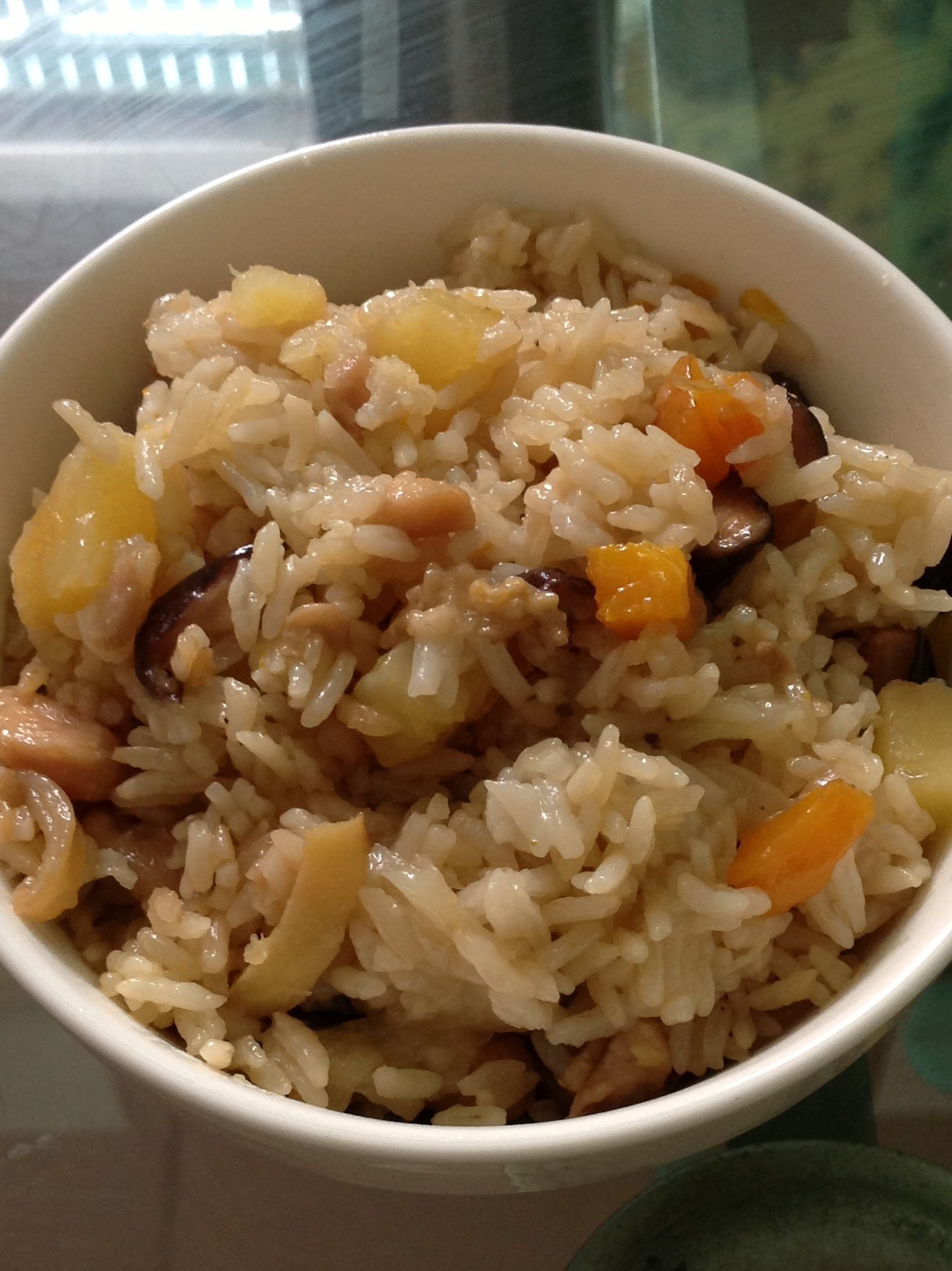 南瓜鸡肉饭