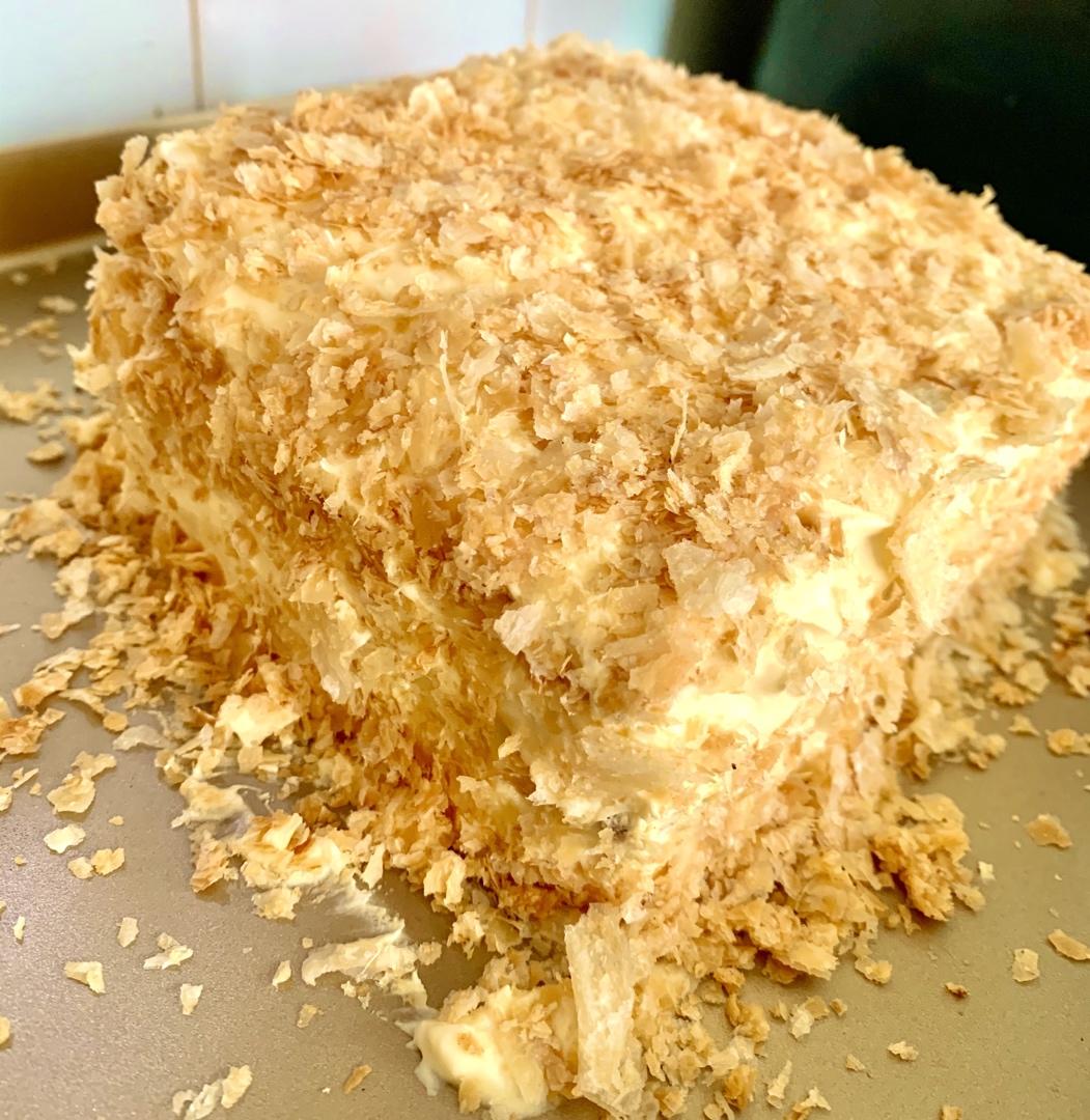 一棵豆苗做的君之拿破仑酥含千层酥皮蛋糕片奶油霜详细做法