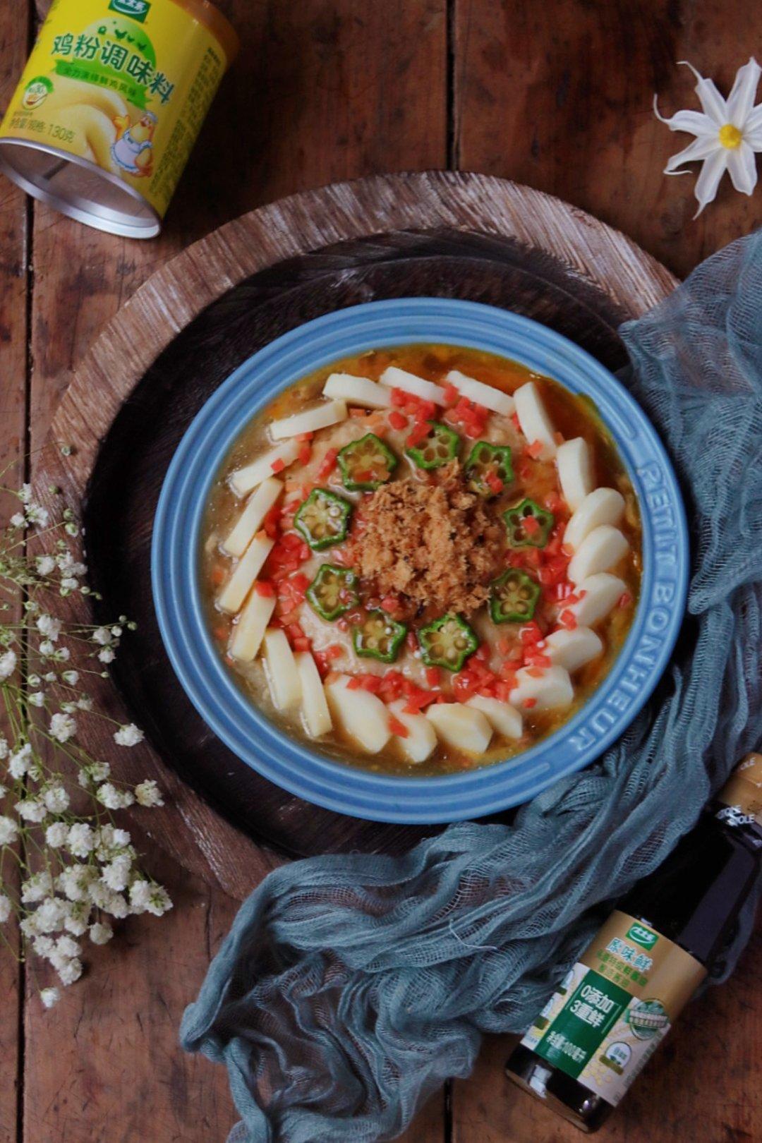 团圆山药蒸肉饼