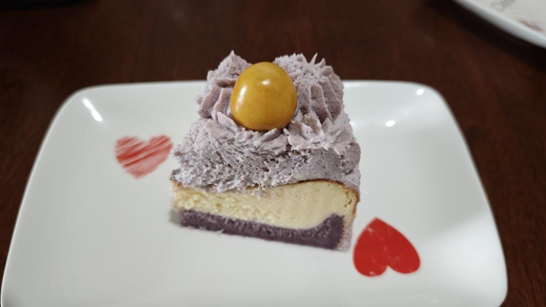 紫薯芋泥巴斯克蛋糕🍰温柔无比的粉紫仙女色系～
