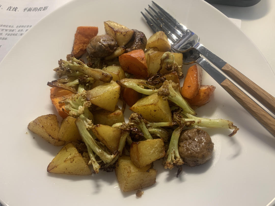 空气炸锅之五分钟搞定烤花菜！