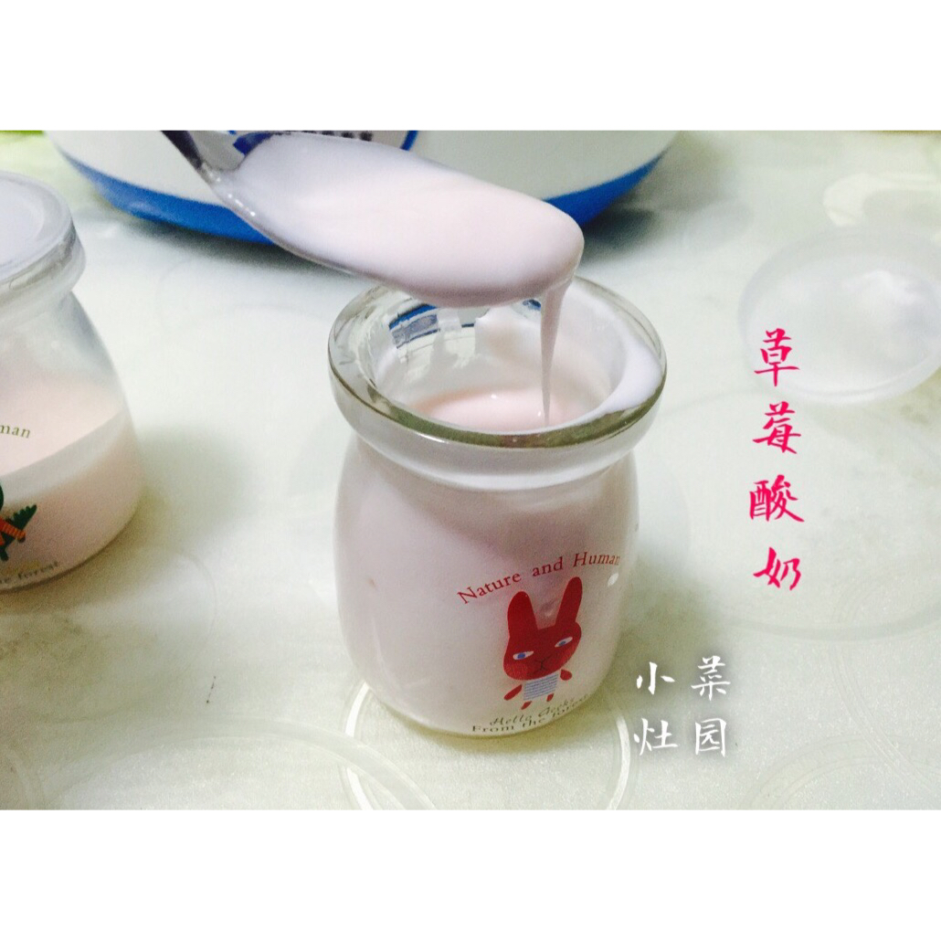 自制草莓味酸奶（免牛奶版）