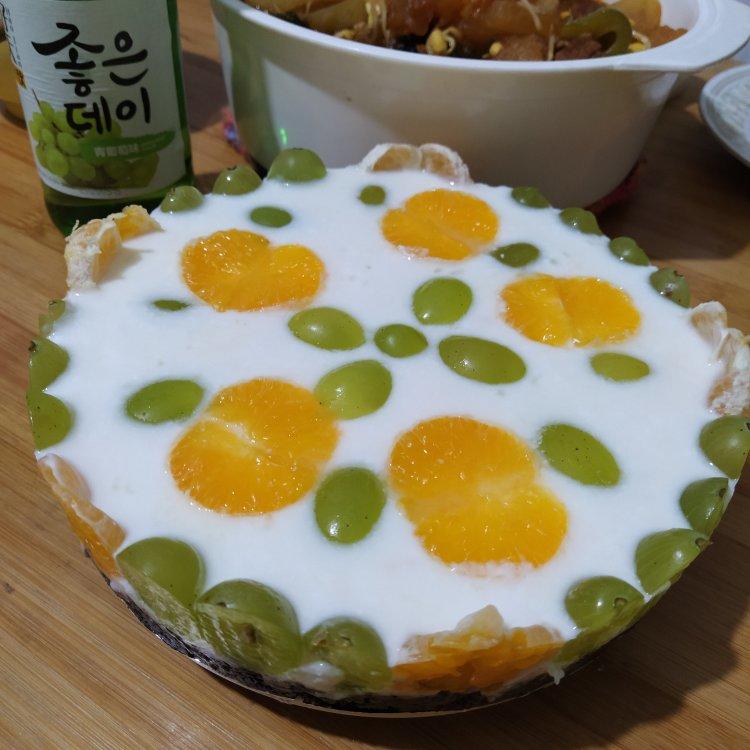 懒人版青提酸奶慕斯（无淡奶油！）