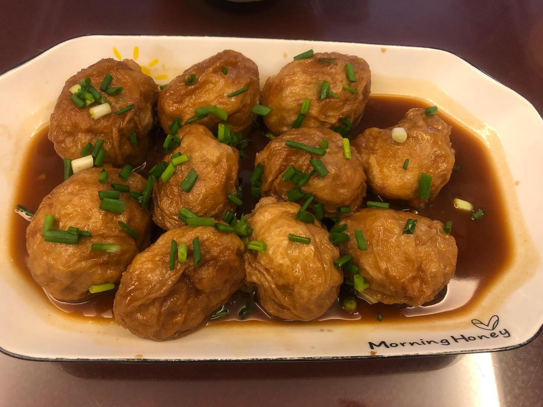 红烧油面筋塞肉
