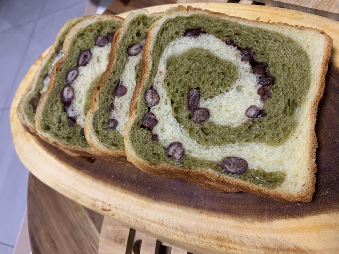 抹茶蜜豆吐司
