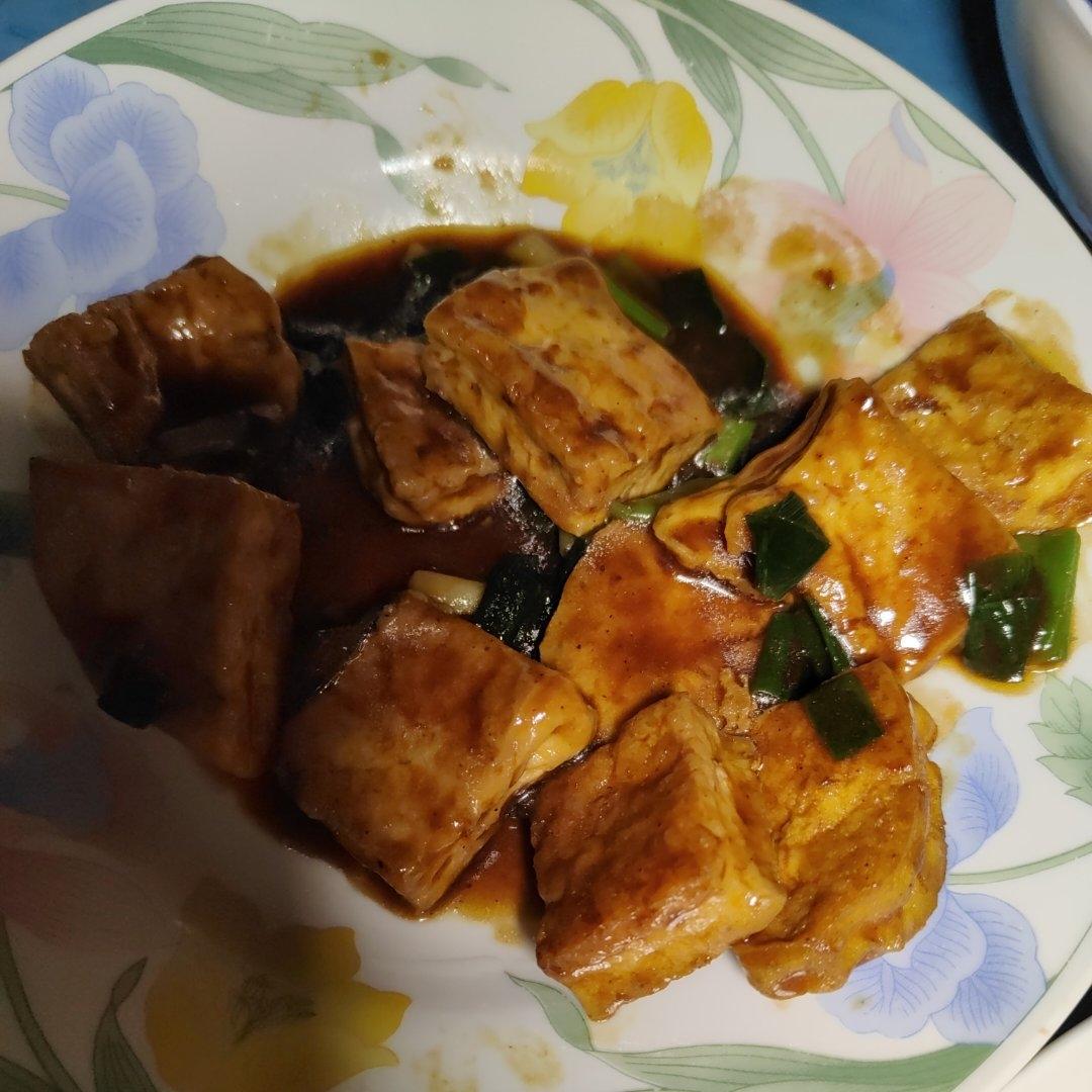 葱烧豆腐