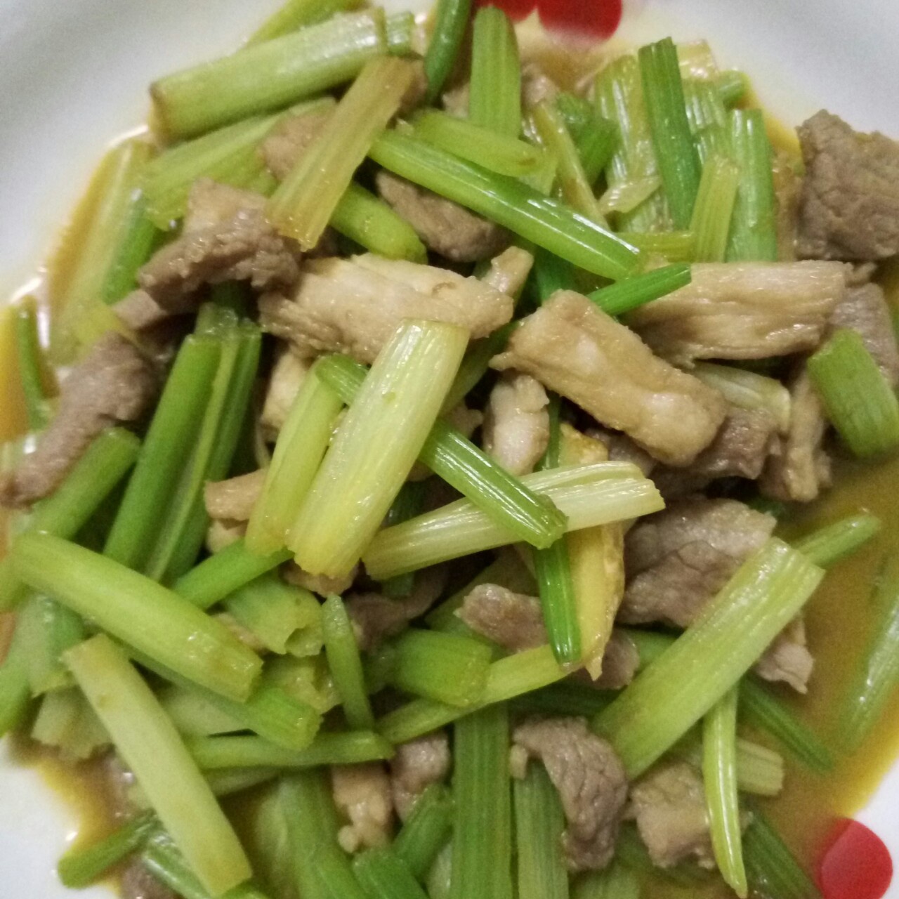 芹菜炒肉丝-新手下厨 Fried Pork with Celery